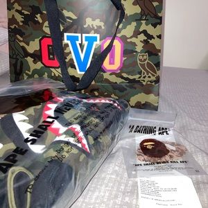 Bape x OVO Woodland Camo Shark Reversible Full Zip up Hoodie